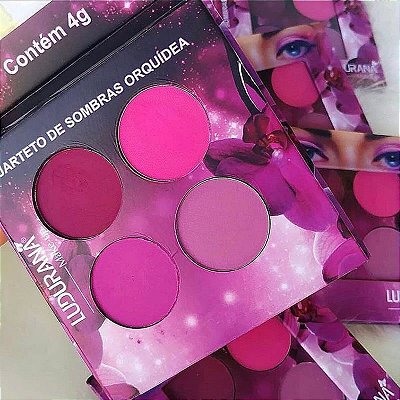 Quarteto De Sombras Matte Orquídea - Ludurana Makeup