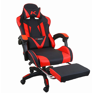 Cadeira Gamer Ktrok ProSeat Giratória Retrátil Vermelha