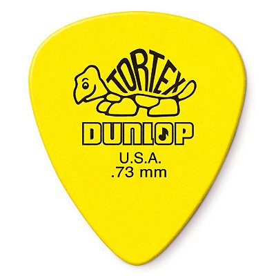 Palheta Dunlop 418R073 Tortex Standard 0.73mm Yellow - 72 unidades