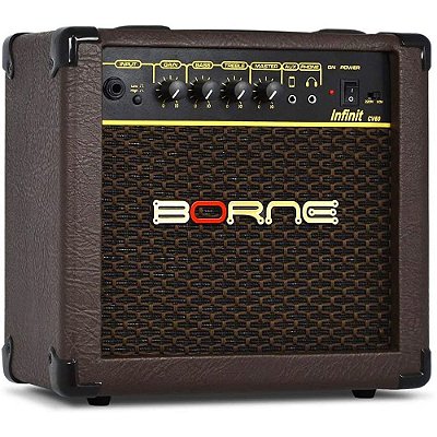 Amplificador Borne Infinity CV60 combo para violão 15W 1x6" Marrom