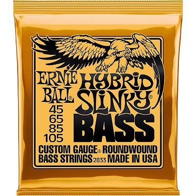 Encordoamento Baixo 4 cordas Ernie Ball 2833 045-105 Hybrid Slinky Bass
