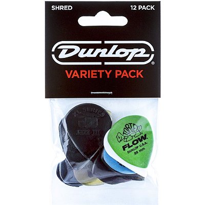 Palheta Dunlop PVP118 Shred Variety Pack - 12 unidades variadas