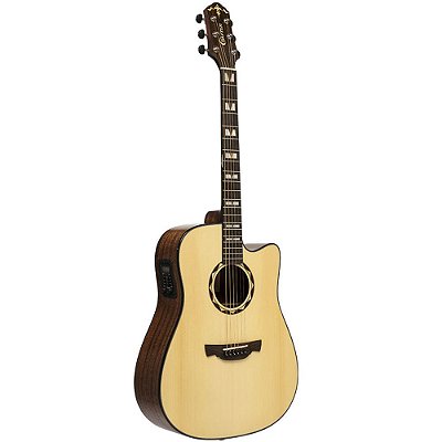 Violão Crafter D-620CE/N B Able Solid Spruce Natural Folk Cutaway com Bag - Eq Plataform NX