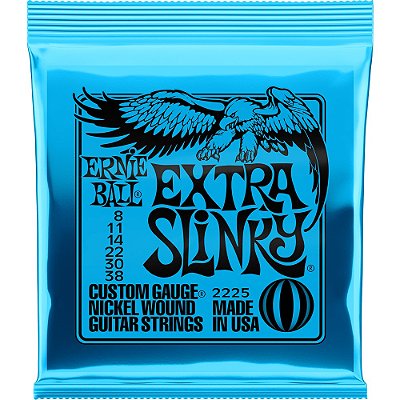 Encordoamento Guitarra Ernie Ball 2225 008-038 Extra Slinky