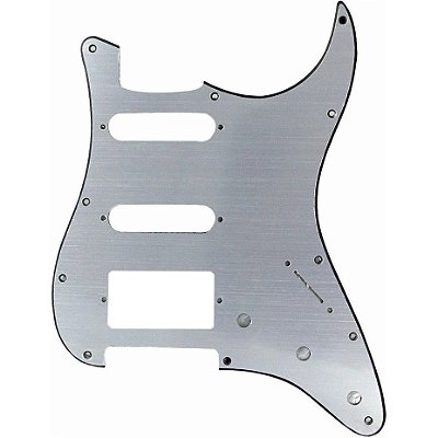 Escudo para Guitarra Strato HSS 1 Camada Estilo Aço Escovado Dolphin 7973