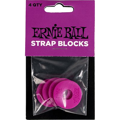 Trava para Correia Ernie Ball 5618 Strap Blocks Purple - 4 unidades