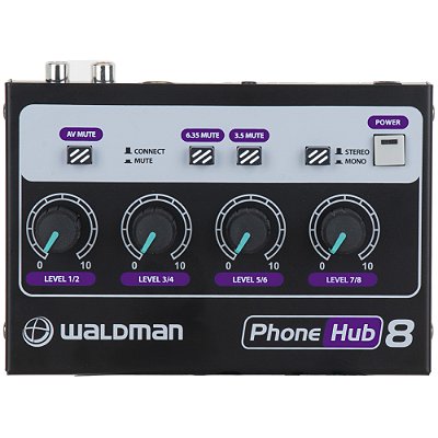 Amplificador para Fone de Ouvido Waldman PH-8 Phone Rub 8 - 8 saídas