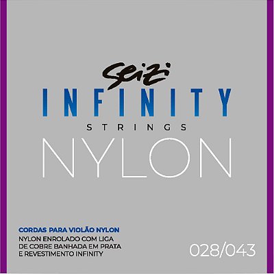 Encordoamento Violão Nylon Seizi Infinity Acoustic 028-043 Tensão Média
