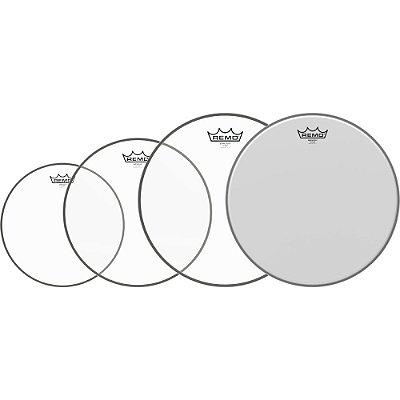 Kit de Peles Remo Emperor Transparente 10" 12" 14" Emperor Porosa 14" PP-0310-BE