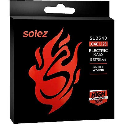Encordoamento Baixo 5 Cordas Solez SLB540 040-125 Nickel Wound