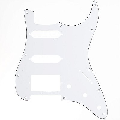 Escudo para Guitarra Strato HSS Branco 3 Camadas Spirit 110-WH - Am Strat