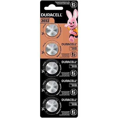 Bateria CR2032 3V Lithium Duracell - 5 und
