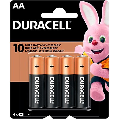 Pilha AA 1,5V MN1500 Alcalina Duracell - 4 und