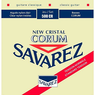 Encordoamento Violão Nylon Savarez 500CR New Cristal Corum Tensão Média