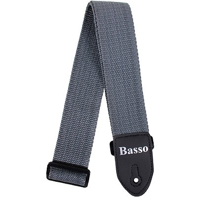 Correia Basso NY 13 Vibrant Strap Nylon Cinza 5cm p/ Guitarra e Baixo