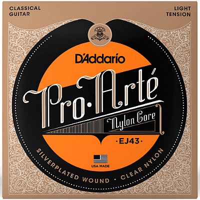 Encordoamento Violão Nylon D'Addario EJ43 Pro-Arté Tensão Leve / Baixa