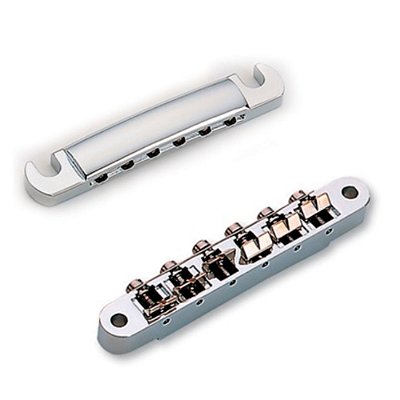 Ponte p/ Guitarra Les Paul Tune-O-Matic Cromada Dolphin 1389 - Stopbar / Tailpiece