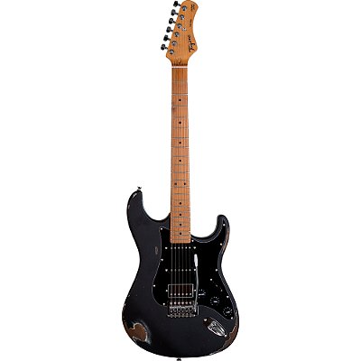 Guitarra Tagima TGA-580 Strato HSS Black Relic Escala Clara