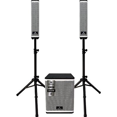 Kit Caixa Ativa Waldman Kompact Duo 3600W KPT2-1264 - 1 sub de 12" + 2 torres com 3x4" + tripés