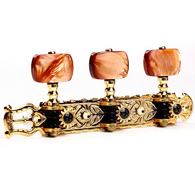 Tarraxa Violão Nylon 3+3 Dourada Pino Grosso Gotoh 35G16001RS