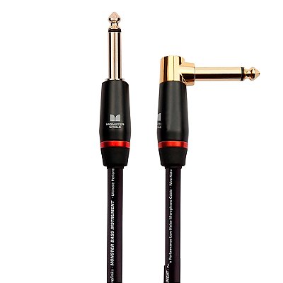 Cabo para Instrumento Monster Bass Prolink 21ft 6,4m - P10-P10 - Reto-L - Monster Cable