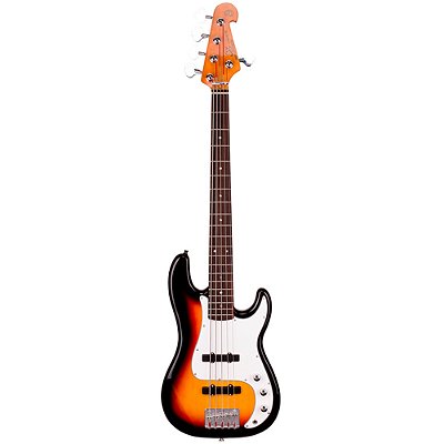 Baixo 5 Cordas SX SPB62+5 3 Tone Sunburst c/ Bag