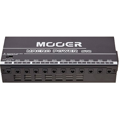 Fonte p/ Pedais Mooer Macro Power S12 - 3400mA - 12 pedais - 9V 12V 15V 18V - MPS12