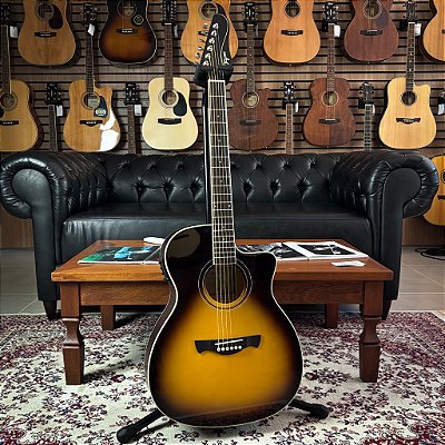 Violão Tagima Rio Negro Vintage Sunburst - Grand Auditorium Cutaway - SEMINOVO