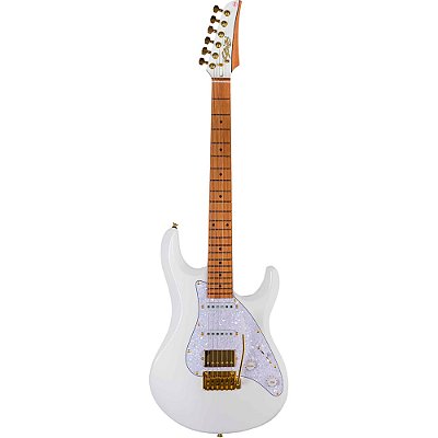 Guitarra Seizi Katana Ghost Pearl White Roasted Maple c/ Bag