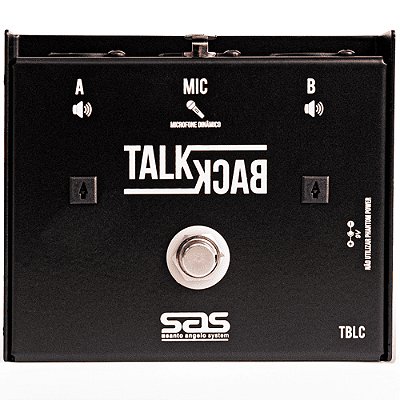 Pedal Talk Back Santo Angelo TBLC Com Led e Trava Preto - SAS