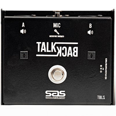Pedal Talk Back Santo Angelo TBLS Com Led sem Trava Preto - SAS