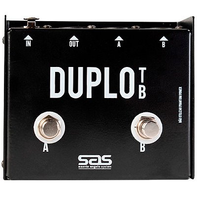 Pedal Talk Back Santo Angelo Duplo TB sem Trava Preto - SAS