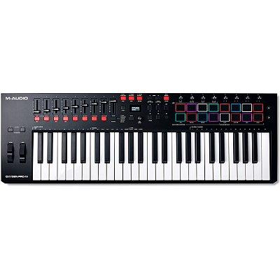 Teclado Controlador M-Audio Oxygen Pro 49 MKV - 49 teclas - 16 pads - 9 faders - 8 knobs - MIDI - USB