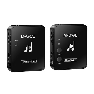 Sistema Monitoramento Sem Fio M-Vave WP9 - Transmissor e Receptor Wireless 2.4ghz para Fone de Ouvido