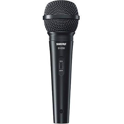 Microfone Shure SV200 Dinâmico Unidirecional de Mão