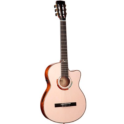 Violão Cort Sol Encanto Nylon Cutaway All Solid Spruce B/S Mahogany Fishman Flex Blend c/ Soft Case