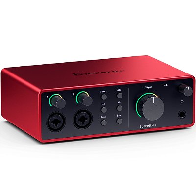 Interface de Audio Focusrite Scarlett 4i4 4a Geração - USB - 4 Canais