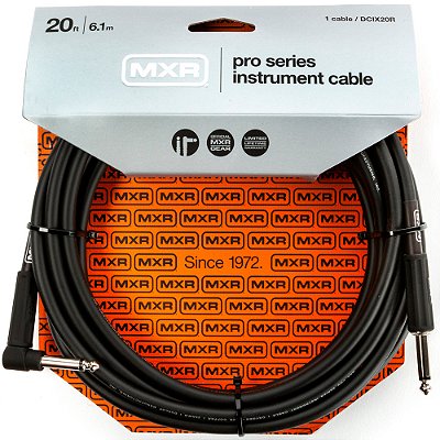 Cabo para Instrumento MXR 6,0m Pro Series DCIX20R - P10-P10 - Reto-L - Preto