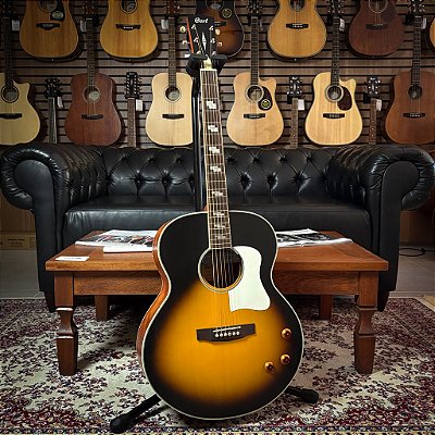 Violão Cort CJ RETRO VSM Jumbo Vintage Sunburst Matte - Fishman - SEMINOVO