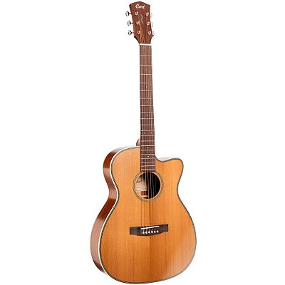 Violão Cort Essence OC4 Natural Semi Gloss Solid Spruce Orchestra Cutaway - ES GA4 NSG
