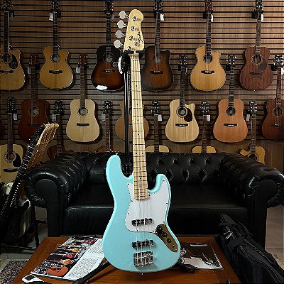 Baixo 4 Cordas Shelter JB75PRO Sonic Blue - Jazz Bass