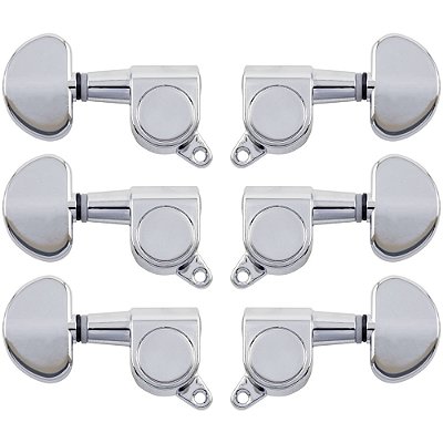 Tarraxa Blindada 3+3 para Violão Aço e Guitarra Strinberg AM02CR Cromada - 3L+3R