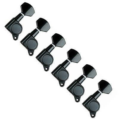 Tarraxa Blindada 6 em Linha para Guitarra Strinberg GM20BK Preta - 6L