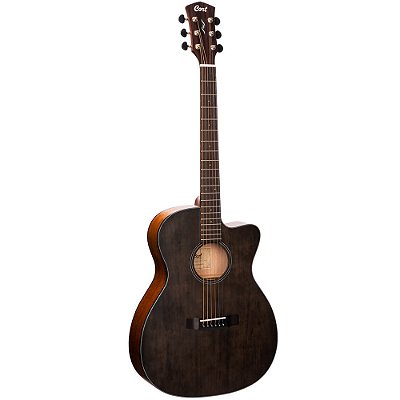 Violão Cort CORE-OC All Solid Spruce / Mahogany Open Pore Trans Black Orchestra c/ Soft Case