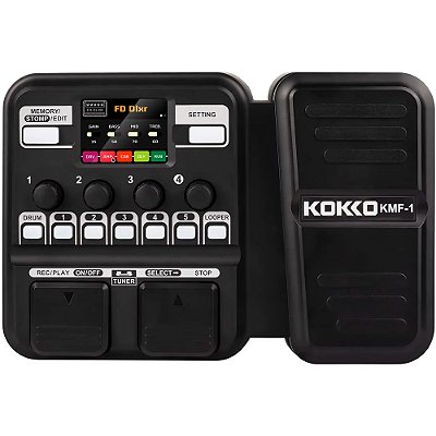 Pedaleira Kokko KMF-1 - Multi-efeitos para Gutiarra c/ pedal de expressão