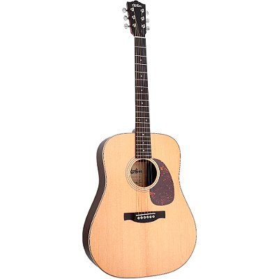 Violão Hertom Dreadnought DLX Natural Solid Spruce / Ovangkol B/S - Fishman Matrix Infinity - c/ Case