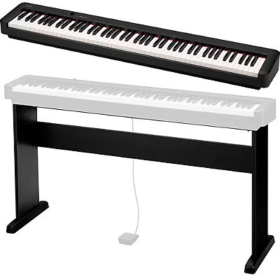 Piano Digital Casio Stage CDP-S110 BK Preto 88 Teclas + Estante CS-46P