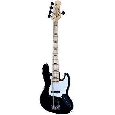 Baixo 5 Cordas Shelter SHJB755PRO Preto - Jazz Bass