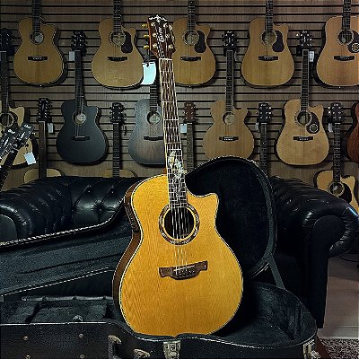 Violão Crafter SM-Rose Plus Salmon 35th Anniversary Grand Auditorium Cutaway - Eq LR Baggs LR-T DX + Case - SEMINOVO