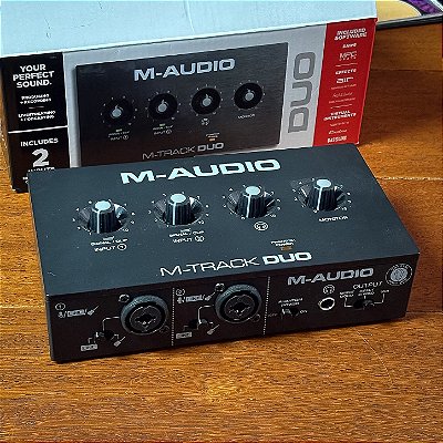 Interface de Audio M-Audio M-Track Duo - USB - 2 Canais - SEMINOVO